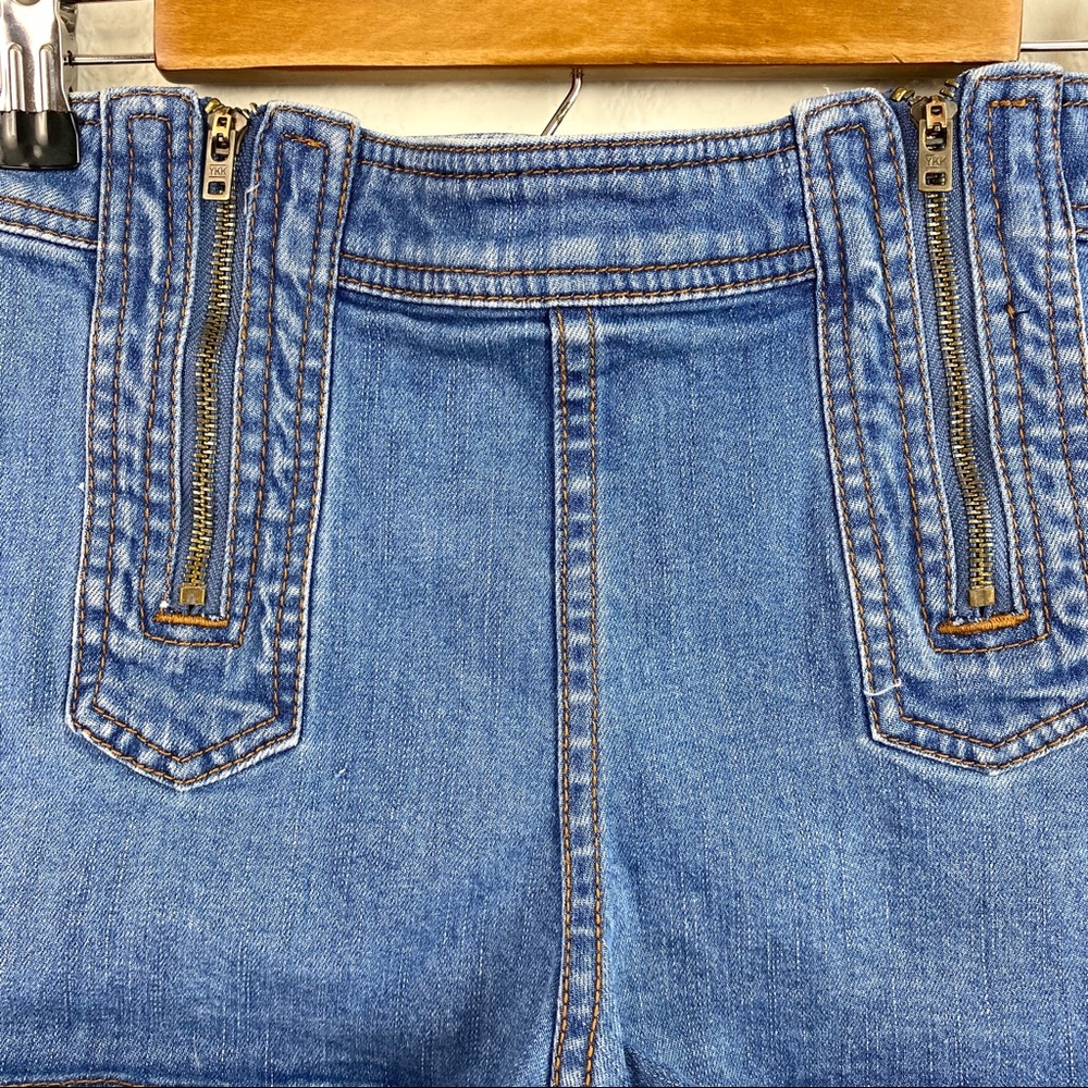 Free People Be Mine Zipper Shorts Denim Size 27 - Picture 3 of 6